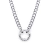 Helena Circle Curb Chain Necklace [Sterling Silver]