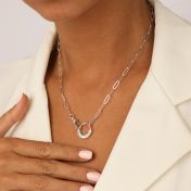 Felicity Link Chain Name Necklace [Sterling Silver]