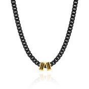 Cadena Cubana Oscura con Nombres - 6mm [Bañado en Oro de 18K]