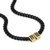 Chaîne Cubaine Foncée avec Noms – 6 mm – Plaqué Or 18ct