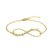 Bracelet Infinité Éblouissante Avec Noms [Plaqué Or 18ct]