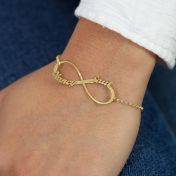 Bracelet Infinité Éblouissante Avec Noms [Plaqué Or 18ct]