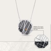 Collier Silhouette Carte Lieu Précieux [Argent 925]