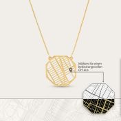Lieblingsort Karten Kette [750er Gold Vermeil]