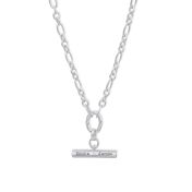 Collana Destiny Personalizzabile a Forma di T di Con Barra [Argento 925]