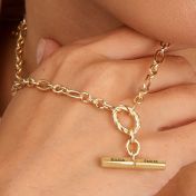 Destiny T Bar Name Necklace [18K Gold Plated]