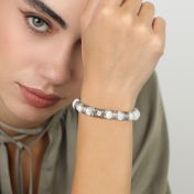 Ties of Heart Howlite Bracelet with Diamond [Sterling Silver]