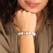 Ties of Heart Howlite Bracelet with Diamond [Sterling Silver]