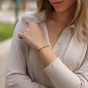 Talisa Stars Diamond Bracelet - Brown String [14 Karat Gold]-5