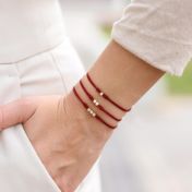 Talisa Stars Diamond Bracelet - Red String [14 Karat Gold]-2