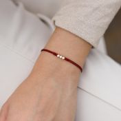 Talisa Stars Diamond Bracelet - Red String [14 Karat Gold]-2