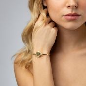 Diamond Spot Silhouette Map Bracelet [18K Gold Plated]