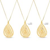 Collier Carte Endroit Chéri - Plaqué Or 18ct