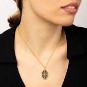 Cherished Shield Initial Necklace [18K Gold Plated]