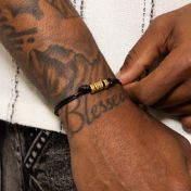 Double Cord Men Name Bracelet [18K Gold Plated]