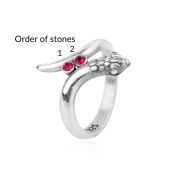 Draak Geest Geboortesteen Ring [Sterling Zilver]