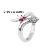 Bague Esprit du Dragon avec Pierres de Naissance [Argent 925]