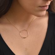 Collana Amore Materno con Pietra di Nascita [Oro Giallo 14kt]