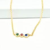 Talisa Stars Birthstone Necklace [Gold Plated]