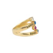 Zonnevogel Geboortesteen Ring [Goud Verguld]