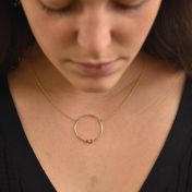 Collana Amore Materno con Pietra di Nascita [Oro Giallo 14kt]