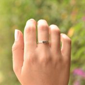 Carina Ring. Baguette Horizontaal [Sterling Zilver]