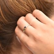 Carina Ring. Baguette Horizontaal [Sterling Zilver]