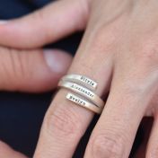 Bague Cygne - 3 Prénoms [Argent 925] 