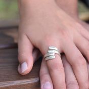 Bague Niveaux d'Amour Double [Argent 925]