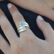 Bague Niveaux d'Amour Double [Argent 925]