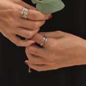 Carina Ring. Oval Horizontal Hammered [Sterling Silver]