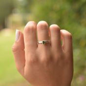 Carina Ring Baguette vertikal [Sterlingsilber]