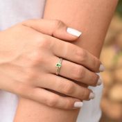 Carina Ring Baguette vertikal [Sterlingsilber]