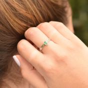 Carina Ring Baguette vertikal [Sterlingsilber]