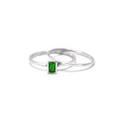 Carina Ring Baguette vertikal [Sterlingsilber]