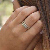 Talisa Naam en Geboortesteen Ring [Sterling Zilver]