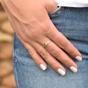 Carina Ring Baguette vertikal [Sterlingsilber]
