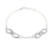 Unendlichkeit Armband mit Gravur [Sterlingsilber]