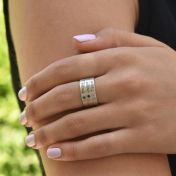 Talisa Naam en Geboortesteen Ring [Sterling Zilver]