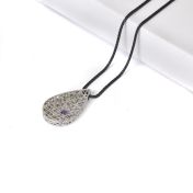 Threads of Life Big Drop Birthstone Necklace [Sterling Silver]