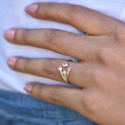Moeder's Liefde Ring - Drievoudige Liefde [18K Goud Vermeil]