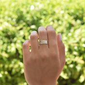 Talisa Naam en Geboortesteen Ring [Sterling Zilver]