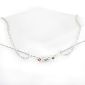 Bindungen der Liebe Geburtsstein Kette [Sterlingsilber]