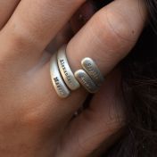 Bague Niveaux d'Amour Double [Argent 925]