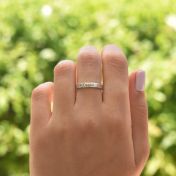 Talisa Naam en Geboortesteen Ring [Sterling Zilver]