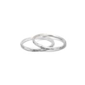 Set Anelli di Saturno Martellati [Argento 925]