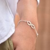 Unendlichkeit Armband mit Gravur [Sterlingsilber]