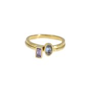 Gehamerde Ringen der Liefde [10K Goud]