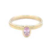 Anello Carina - Ovale Verticale [Placcato Oro 18kt]