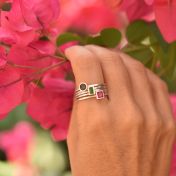 Carina Ring Baguette vertikal [Sterlingsilber]